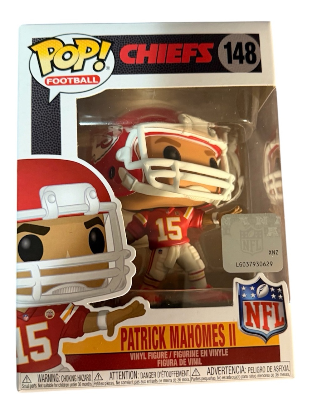 NFL Kansas City Chiefs Patrick Mahomes II Pop! Vinyl Figure - Red, White, Gold